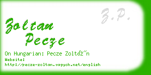 zoltan pecze business card